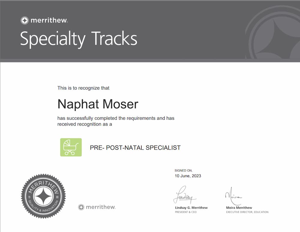 STOTT PILATES® Pre/Post-Natal Specialist – Naphat Moser 2025